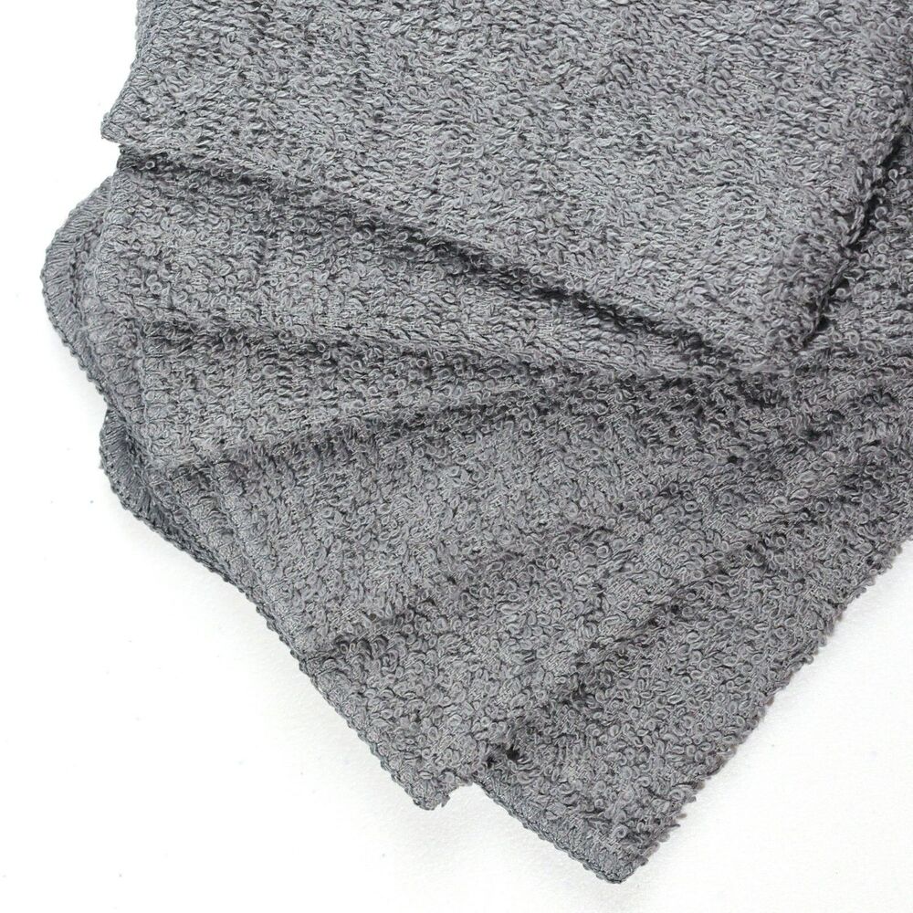 MAINSTAYS Cotton Washcloth Pack - 6 pack Gray Buy more and Save NWT